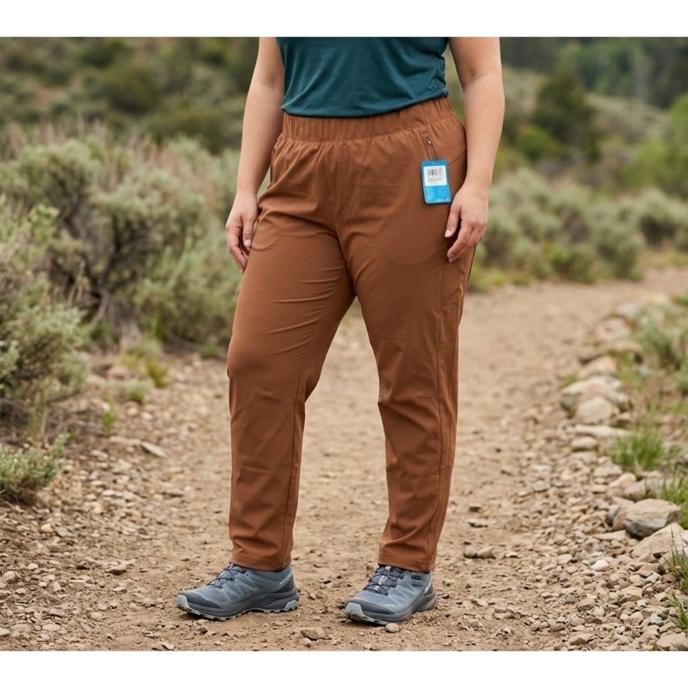 Columbia Women's Brown Leslie Falls Pull-On Pant Omni-Shield Straight Leg NWT 3X